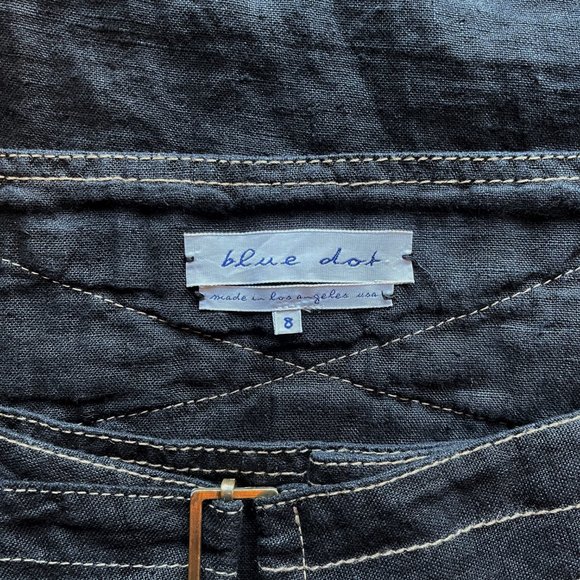 Cotton Skirt With High/Low Hem | blue dot - Picture 5 of 6